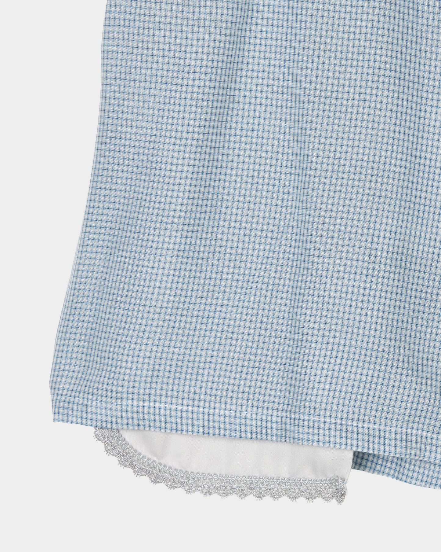 bijou logo check shorts Blue【Delivery in January 2027】