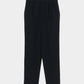 Leather patch one-tuck trousers Black【Delivery in January 2027】