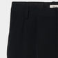 Leather patch one-tuck trousers Black【Delivery in January 2027】