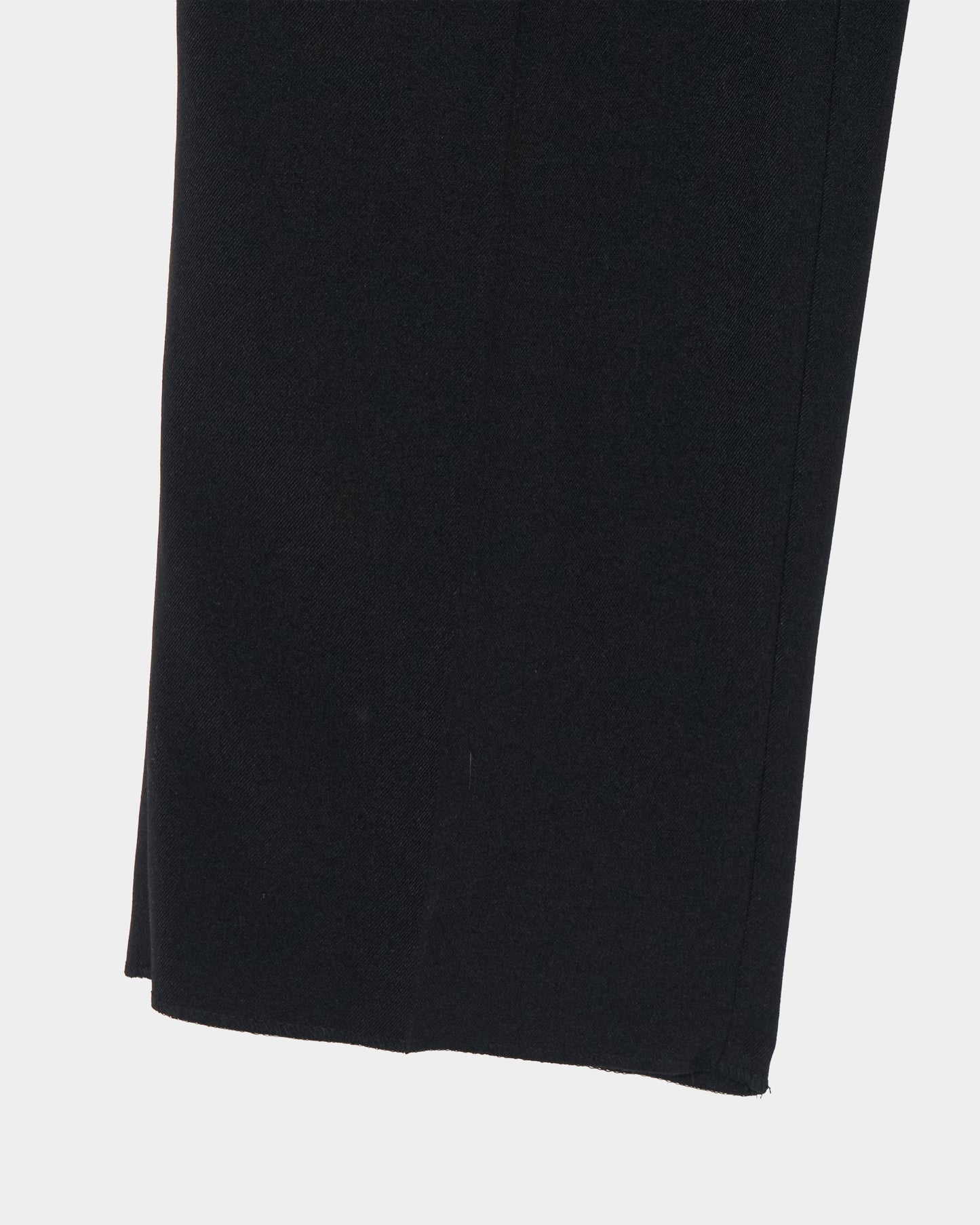 Leather patch one-tuck trousers Black【Delivery in January 2027】