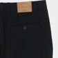 Leather patch one-tuck trousers Black【Delivery in January 2027】