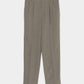 Leather patch one-tuck trousers Greige【Delivery in January 2027】