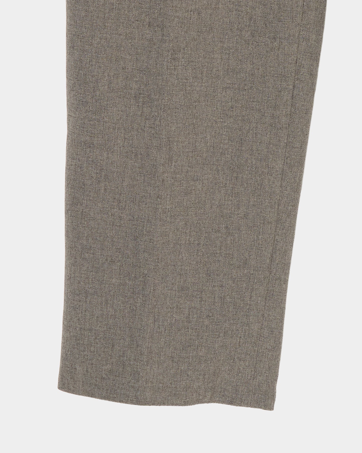 Leather patch one-tuck trousers Greige【Delivery in January 2027】