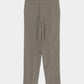 Leather patch one-tuck trousers Greige【Delivery in January 2027】
