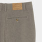 Leather patch one-tuck trousers Greige【Delivery in January 2027】