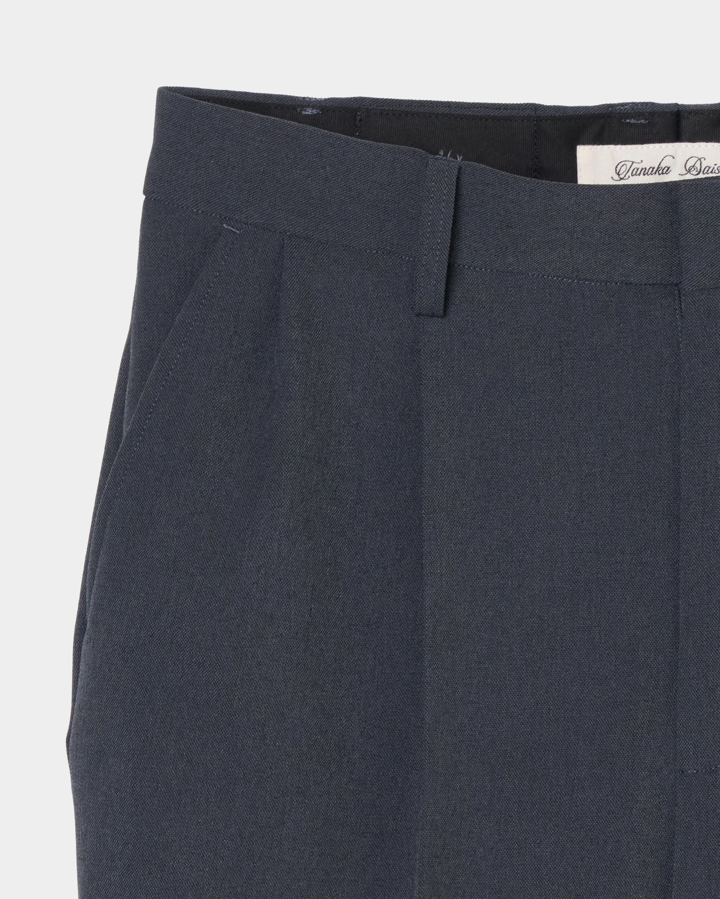 Leather patch one-tuck trousers Gray【Delivery in January 2027】