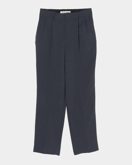 Leather patch one-tuck trousers Gray【Delivery in January 2027】