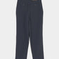 Leather patch one-tuck trousers Gray【Delivery in January 2027】