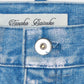 Silver foil print letter pocket denim pants Blue【Delivery in February 2027】