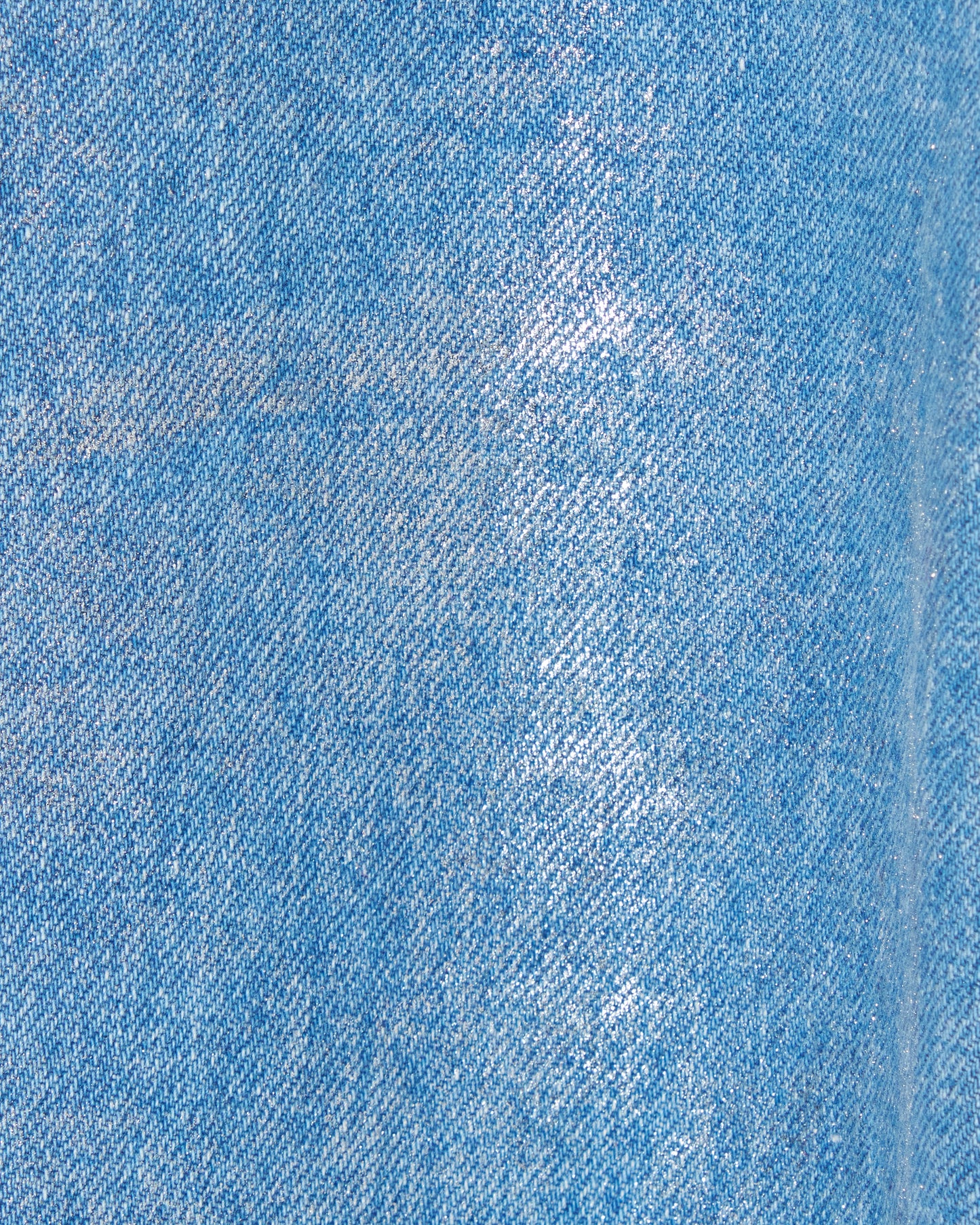 Silver foil print letter pocket denim pants Blue【Delivery in February 2027】