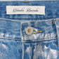 Silver foil print ornament denim pants Blue【Delivery in February 2027】