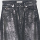 Silver foil print letter pocket denim pants Black【Delivery in February 2027】