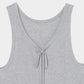 metal ribbon tank top Gray【Delivery in March 2027】