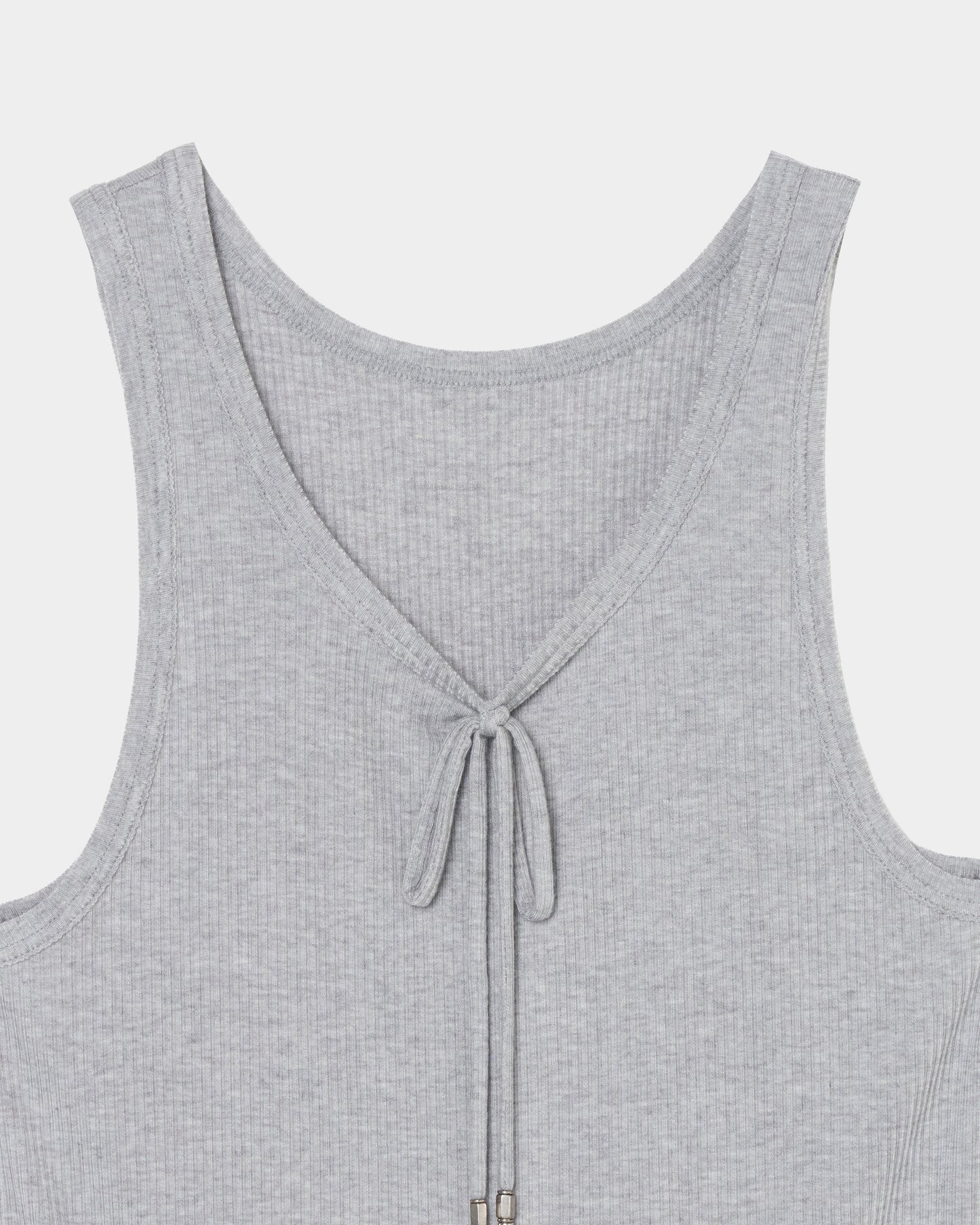 metal ribbon tank top Gray【Delivery in March 2027】