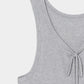 metal ribbon tank top Gray【Delivery in March 2027】