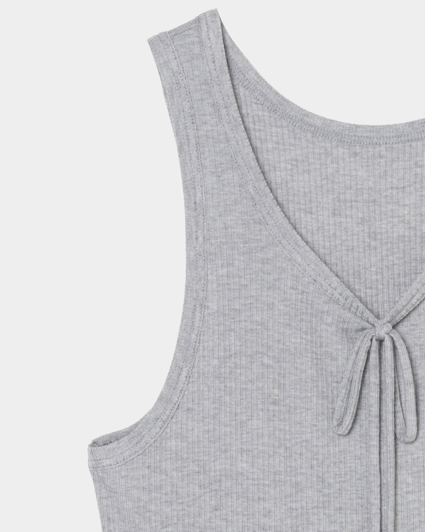 metal ribbon tank top Gray【Delivery in March 2027】