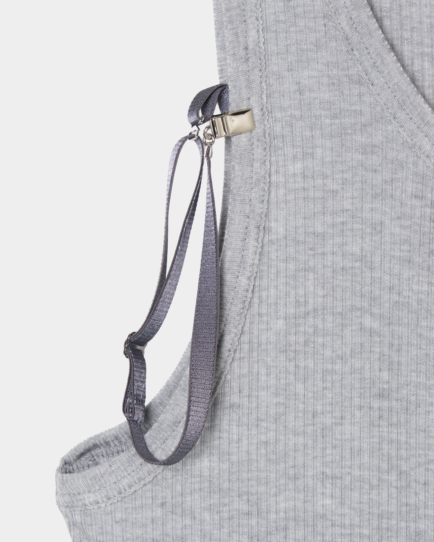 metal ribbon tank top Gray【Delivery in March 2027】