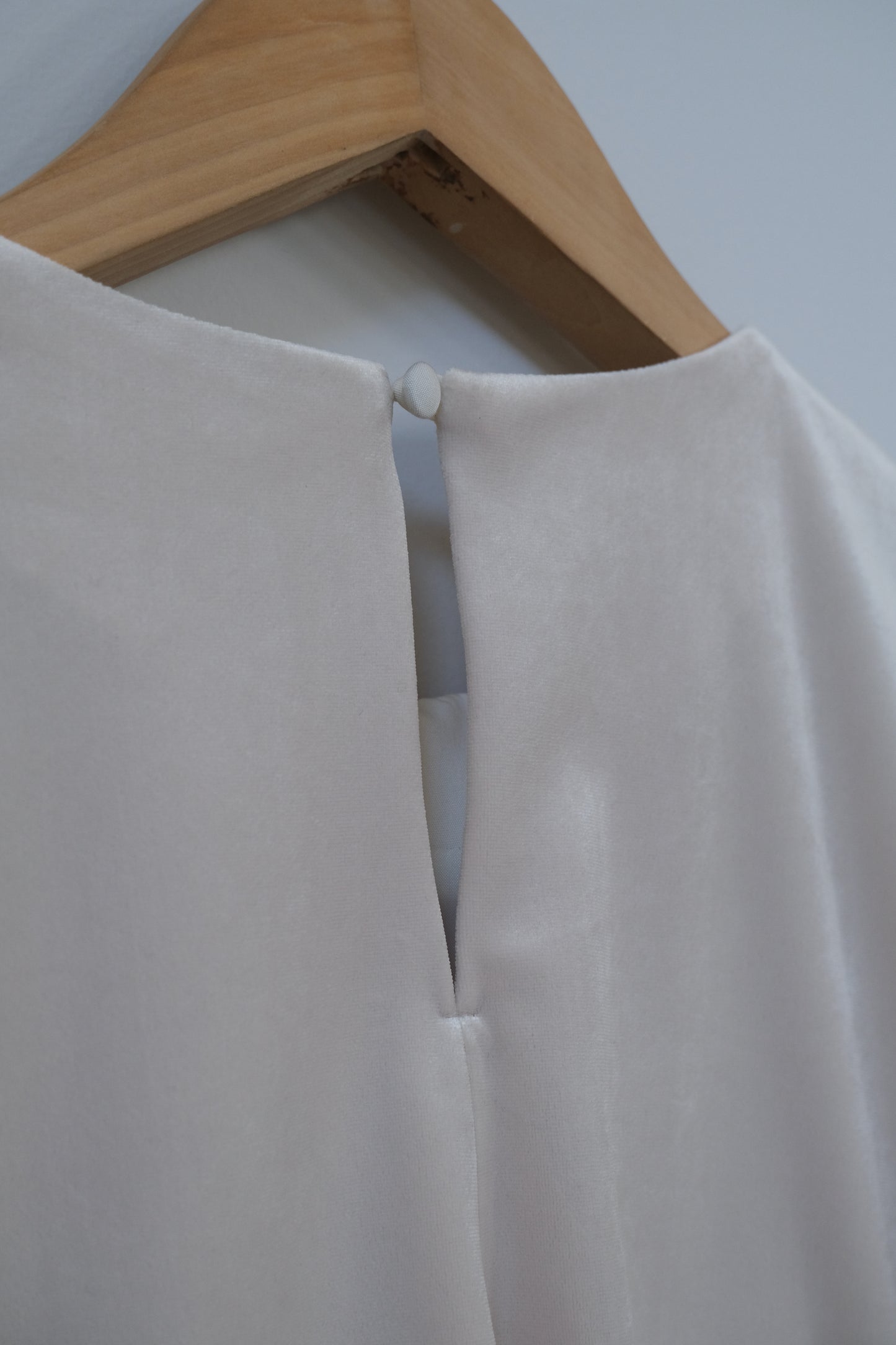 gather neck velour tops White【Delivery in February 2025】