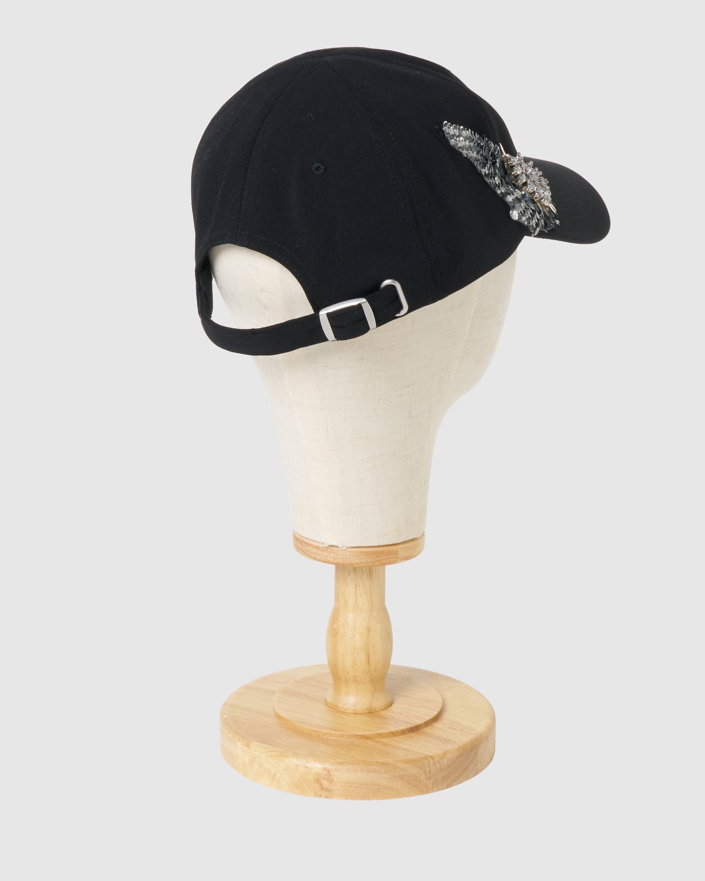 Silver crystal bijou wing cap Black【Delivery in March 2027】