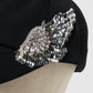 Silver crystal bijou wing cap Black【Delivery in March 2027】