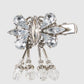 Ribbon bijou hair clip Silver【Delivery in February 2027】