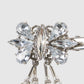 Ribbon bijou hair clip Silver【Delivery in February 2027】