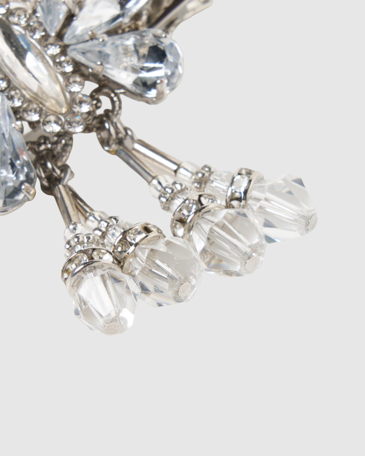 Ribbon bijou hair clip Silver【Delivery in February 2027】