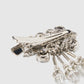 Ribbon bijou hair clip Silver【Delivery in February 2027】