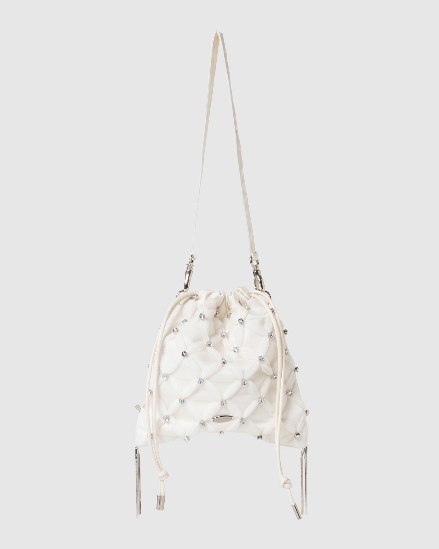 cross tulle drawstring bag【Delivery in March 2027】