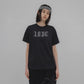 LOVE glitter T-shirt Black × Silver【stock】