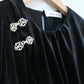 gather neck velour tops Black【Delivery in February 2025】