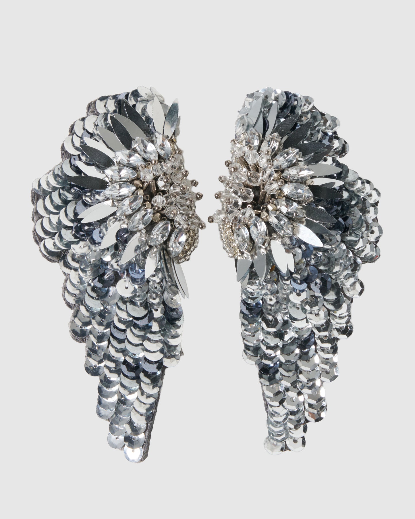 Silver crystal bijou wing barrette【Delivery in February 2027】