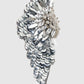 Silver crystal bijou wing brooch clip【Delivery in February 2027】
