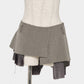 Pleated lining wrap skirt Greige【Delivery in January 2027】