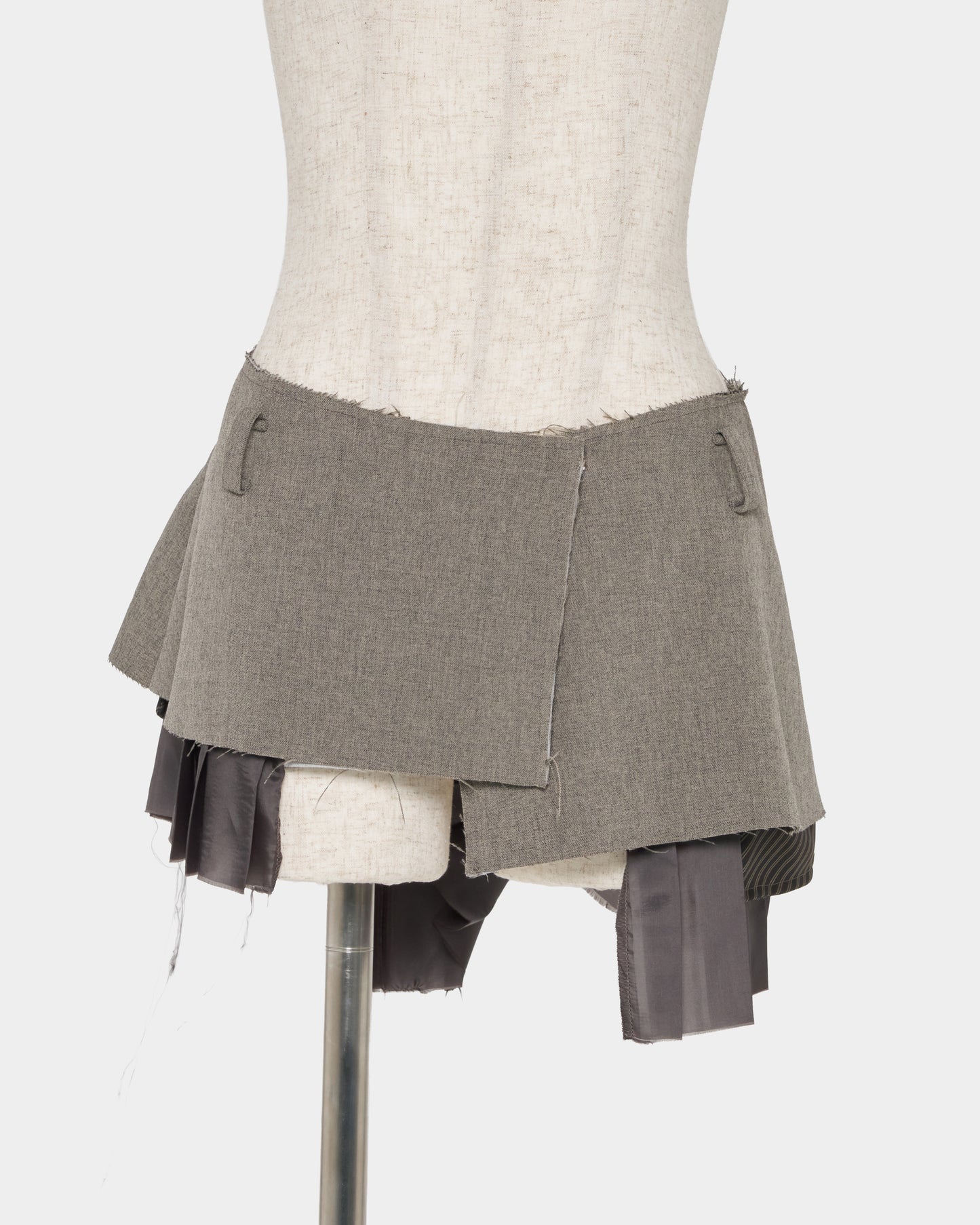 Pleated lining wrap skirt Greige【Delivery in January 2027】