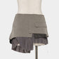 Pleated lining wrap skirt Greige【Delivery in January 2027】