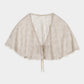 flower lace velvet ribbon cape Gray【Delivery in November 2025】