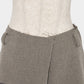 Pleated lining wrap skirt Greige【Delivery in January 2027】