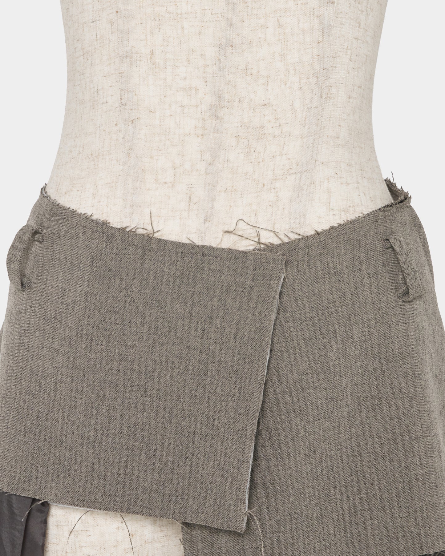 Pleated lining wrap skirt Greige【Delivery in January 2027】