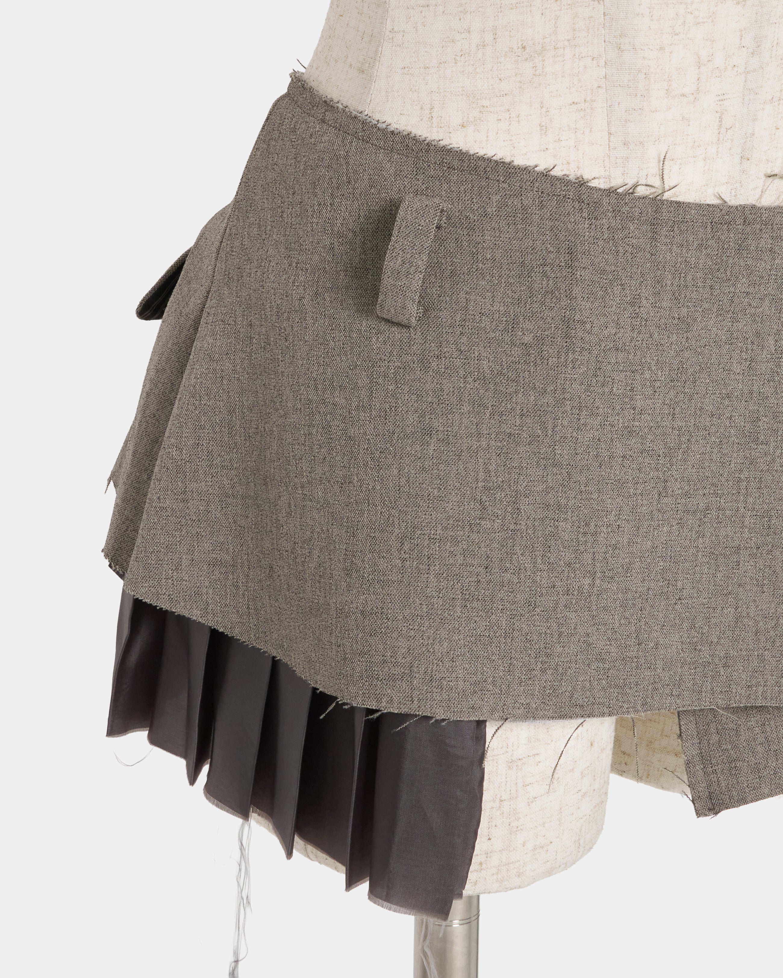 tanakadaisuke(タナカダイスケ)|スカート|Pleated lining wrap skirt