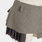Pleated lining wrap skirt Greige【Delivery in January 2027】