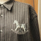 【New item】rocking horse check shirt Gray【Delivery in April 2026】
