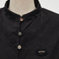 shell button side tack no sleeve blouse Black【Delivery in June 2026】