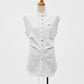 shell button side tack no sleeve blouse White【Delivery in June 2026】
