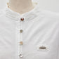 shell button side tack no sleeve blouse White【Delivery in June 2026】