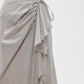 check frilled wrap skirt Ivory【stock】