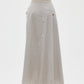 check frilled wrap skirt Ivory【stock】