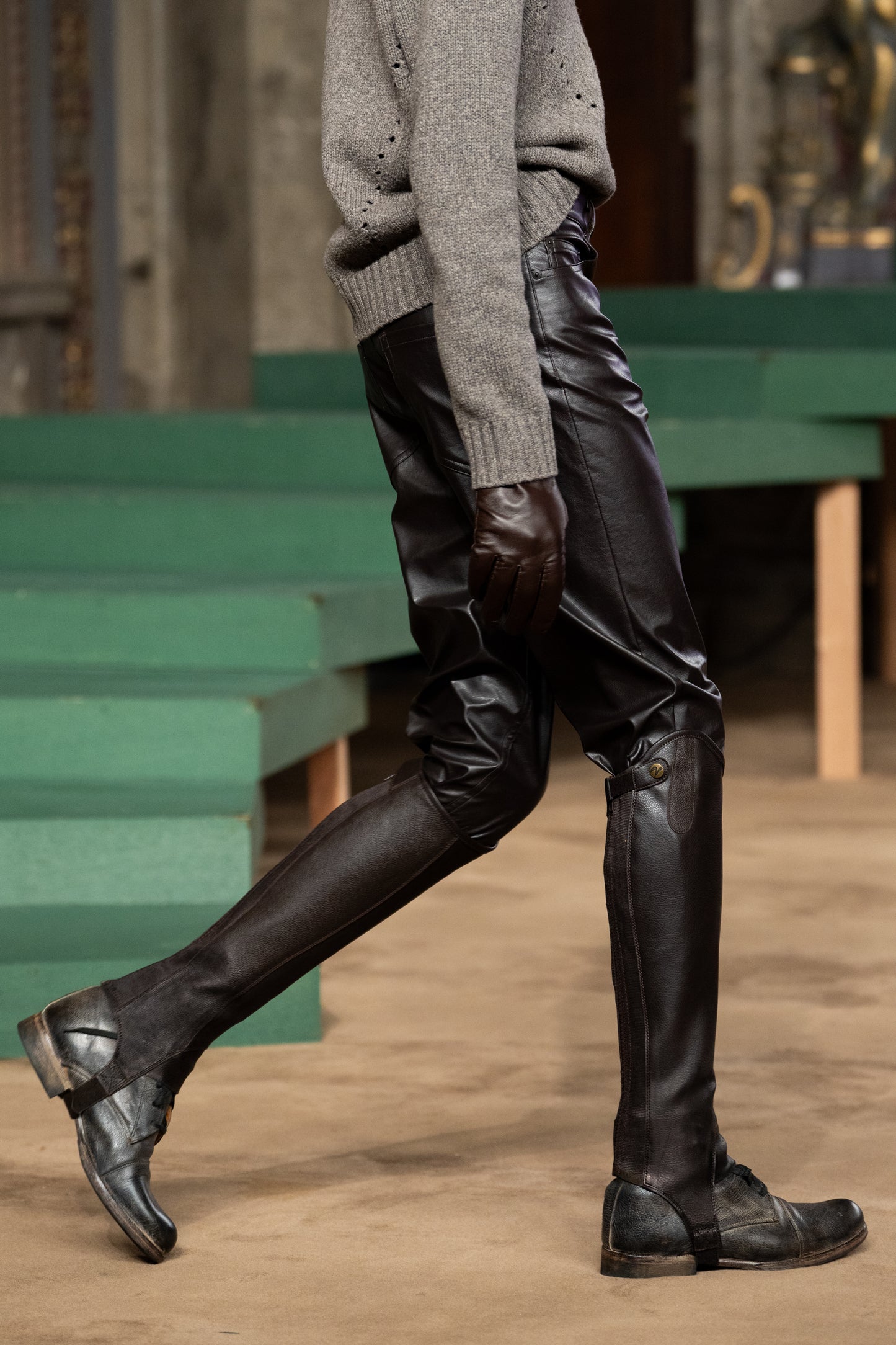silver tag leather skinny pants【Delivery in September 2026】
