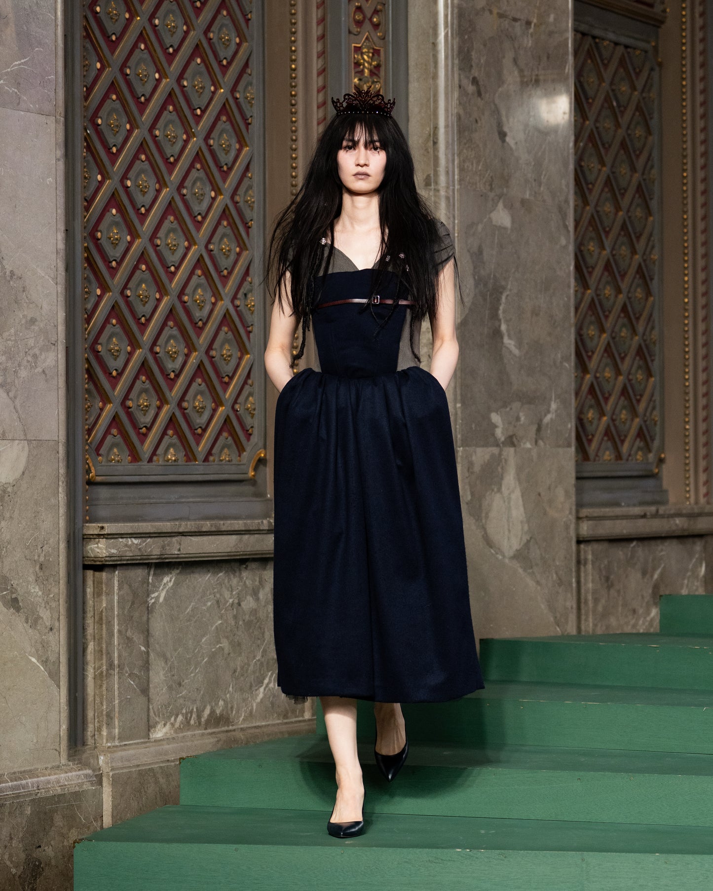 apron layered dress【Delivery in September 2026】
