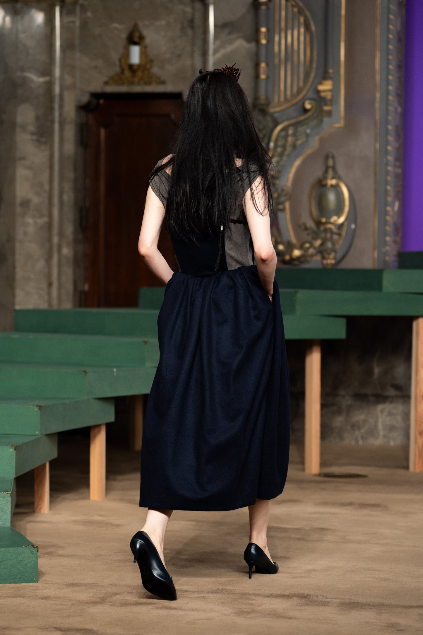 apron layered dress【Delivery in September 2026】
